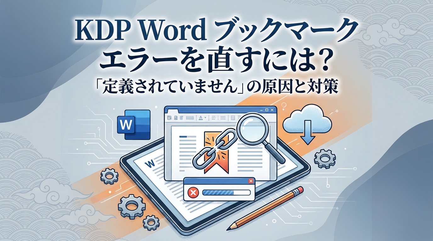 KDP Word ブックマーク エラーを直すには?「定義されていません」の原因と対策