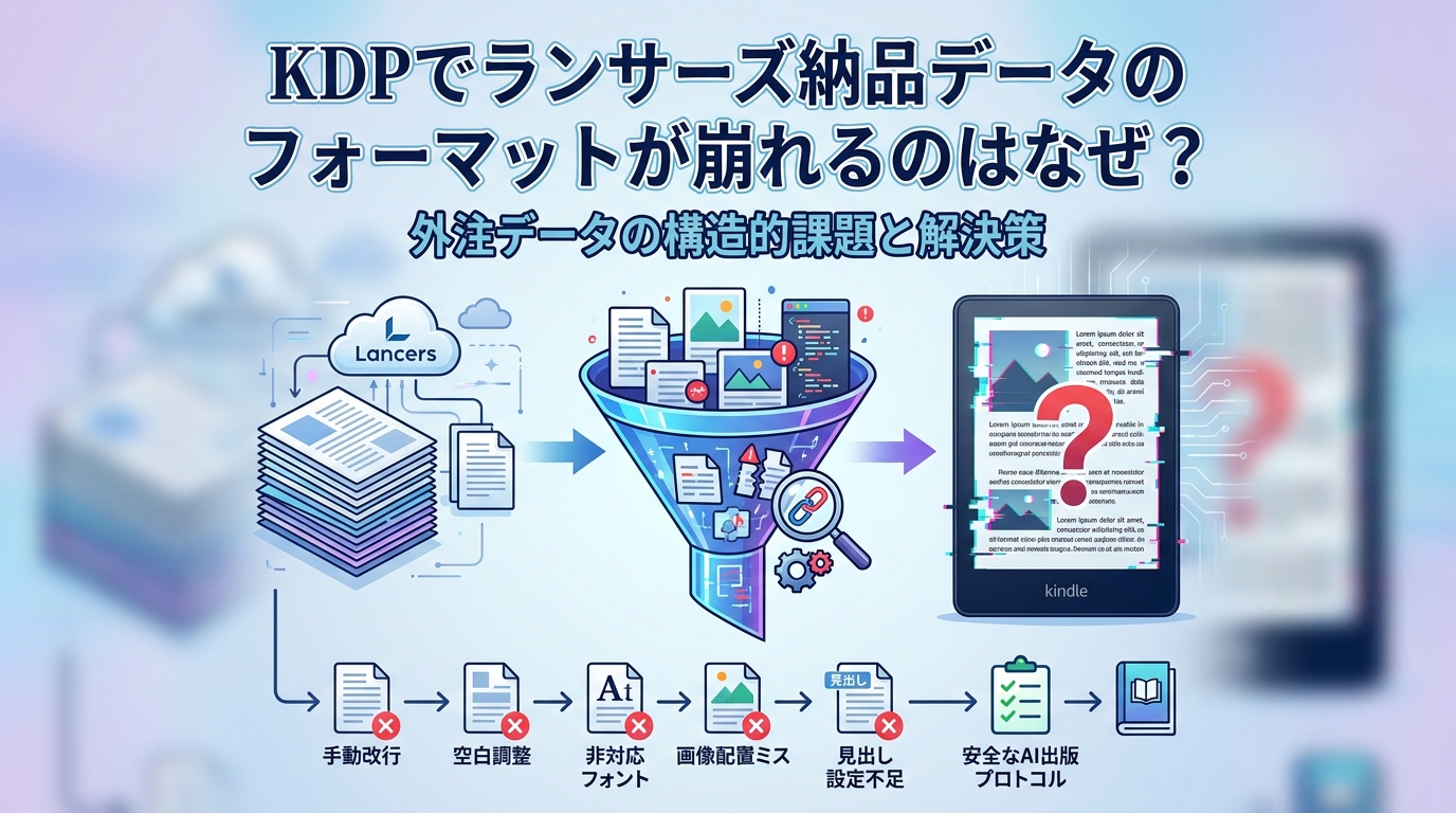 KDPでランサーズ納品データのフォーマットが崩れるのはなぜ?