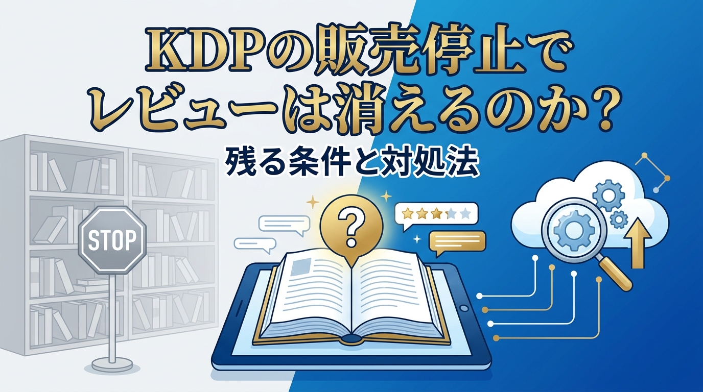 KDPの販売停止でレビューは消えるのか？残る条件と対処法