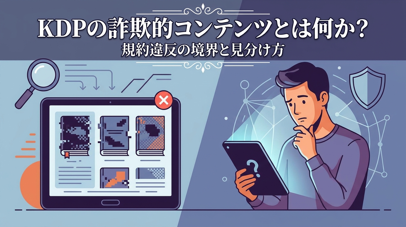 KDPの詐欺的コンテンツとは何か?規約違反の境界と見分け方