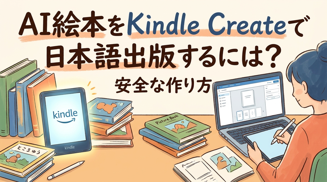 AI絵本をKindle Createで日本語出版するには?安全な作り方