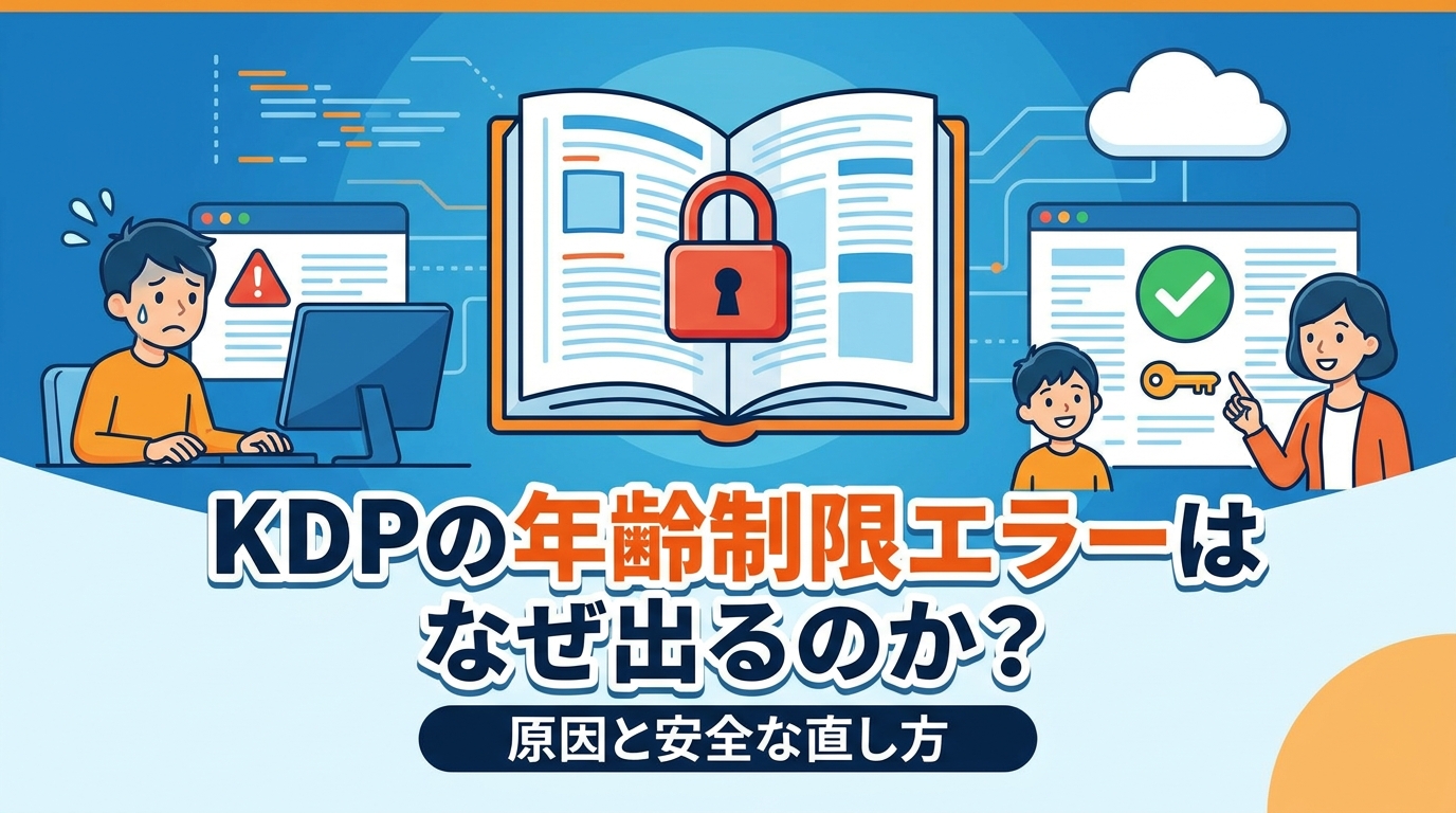 KDPの年齢制限エラーはなぜ出るのか?原因と安全な直し方