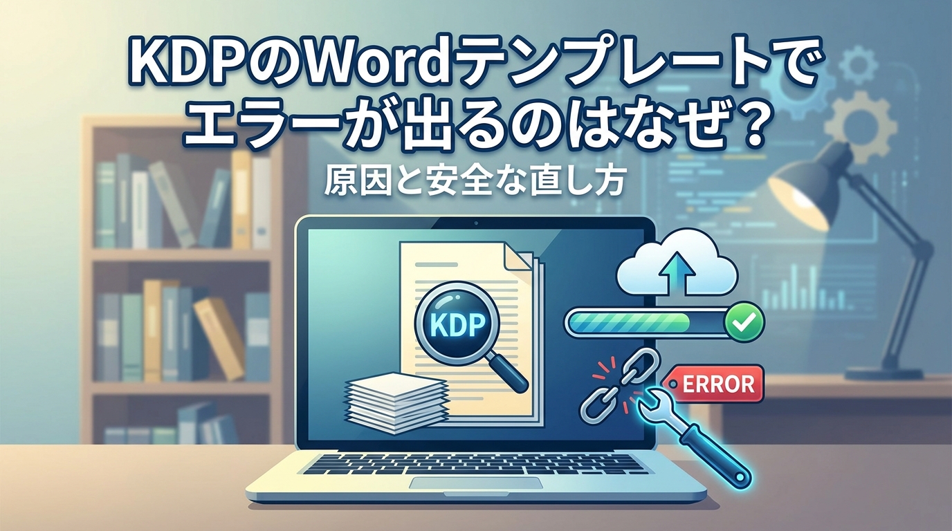 KDPのWordテンプレートでエラーが出るのはなぜ?原因と安全な直し方