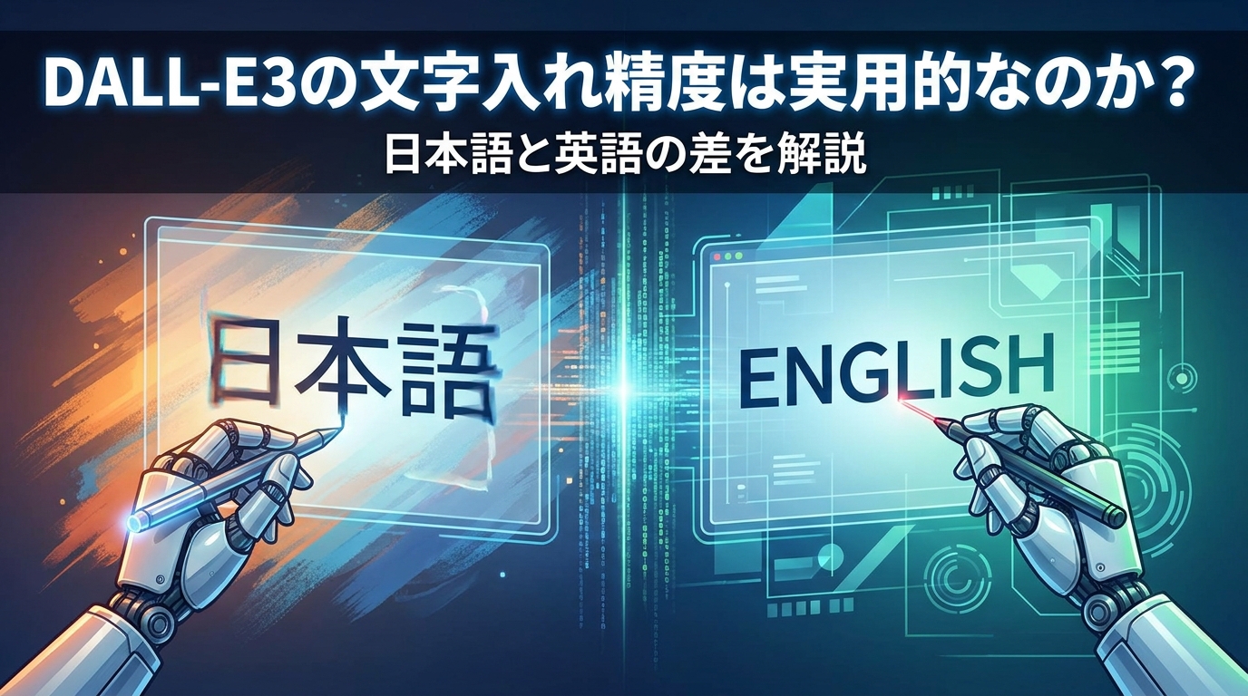 DALL-E3の文字入れ精度は実用的なのか?日本語と英語の差を解説