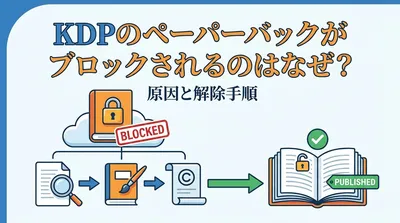 KDPのペーパーバックがブロックされるのはなぜ？原因と解除手順