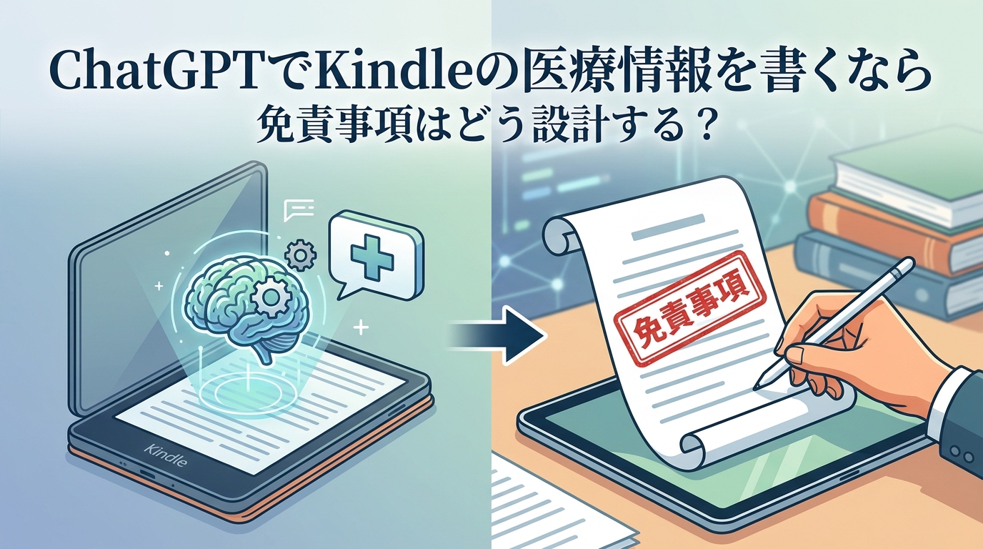 ChatGPTでKindleの医療情報を書くなら免責事項はどう設計する?