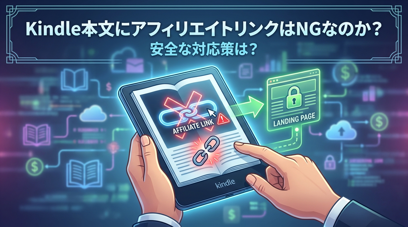 Kindle本文にアフィリエイトリンクはNGなのか?安全な対応策は?