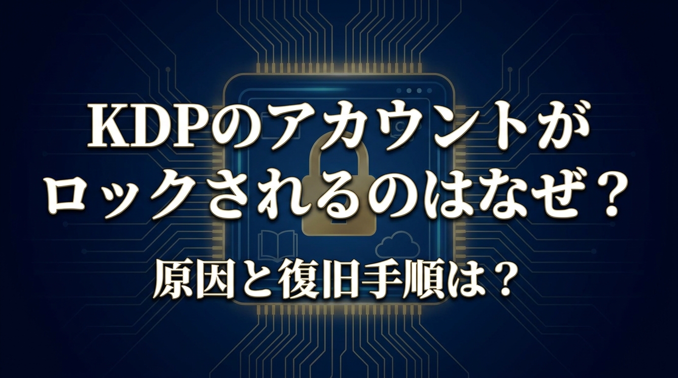 KDPのアカウントがロックされるのはなぜ?原因と復旧手順は?