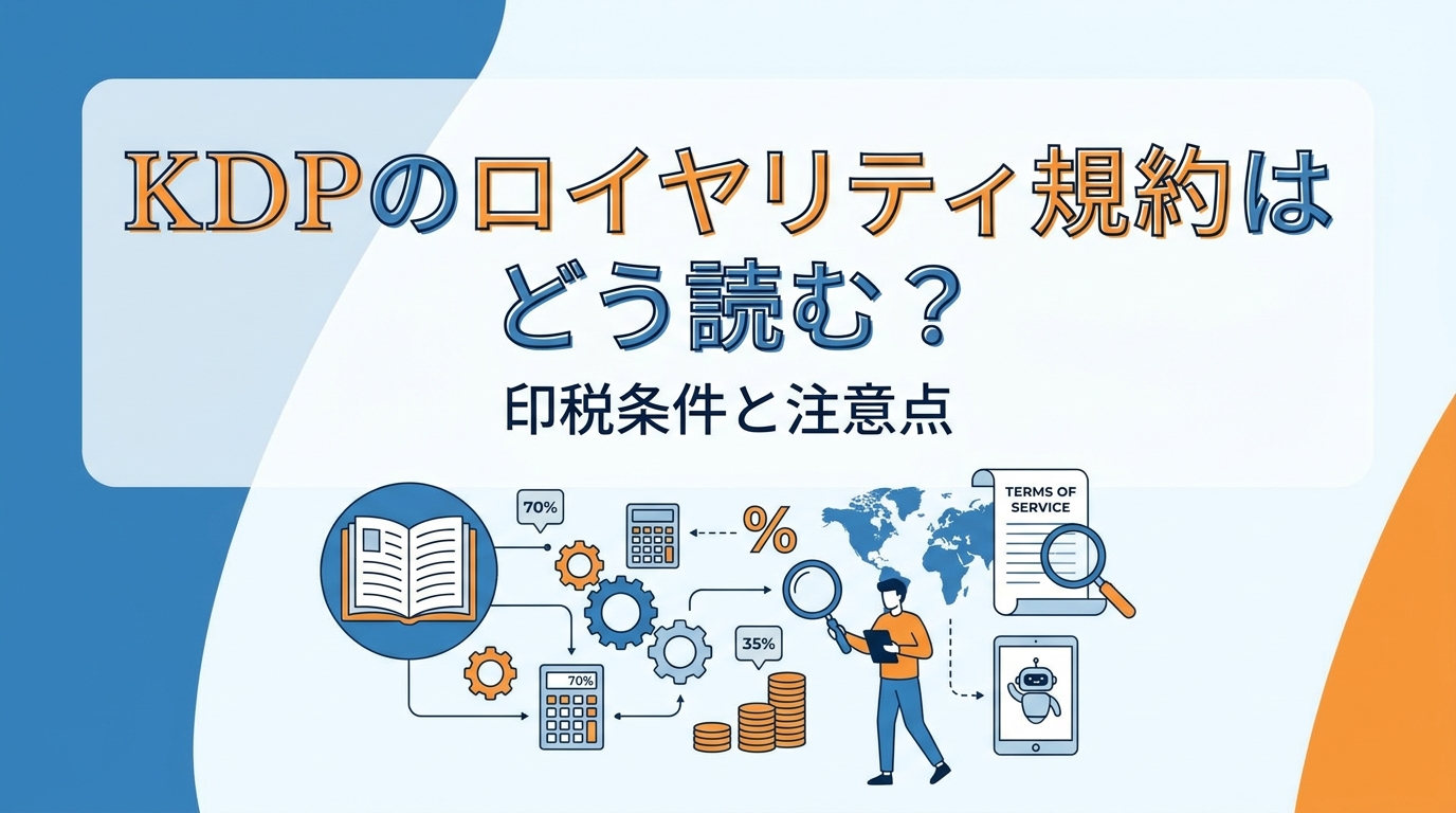 KDPのロイヤリティ規約はどう読む?印税条件と注意点