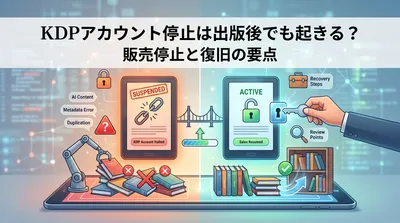 KDPアカウント停止は出版後でも起きる？販売停止と復旧の要点