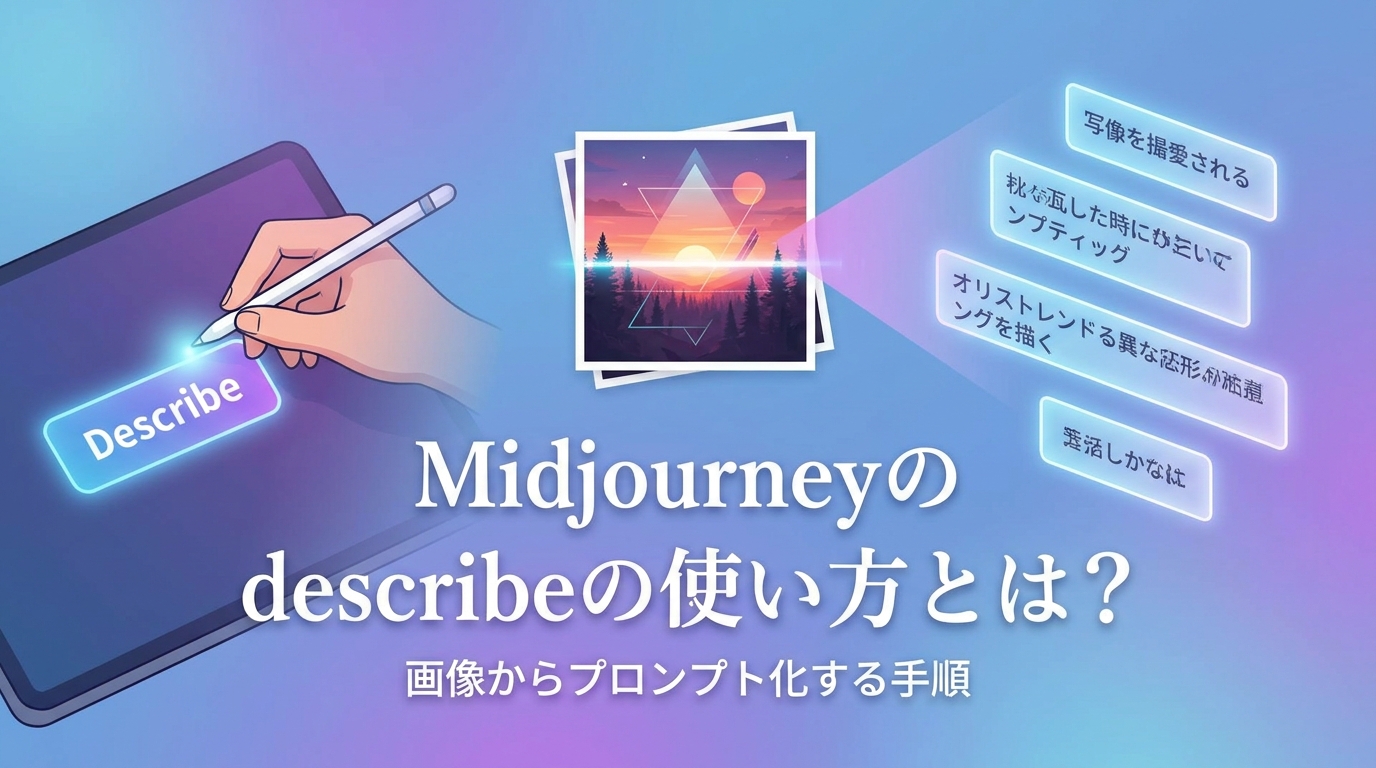 Midjourneyの/describeの使い方とは?画像からプロンプト化する手順