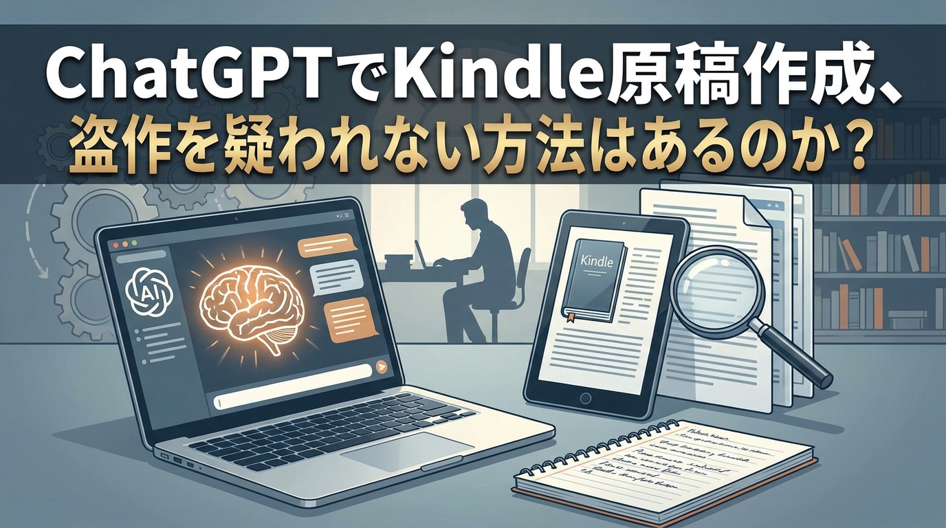 ChatGPTでKindle原稿作成、盗作を疑われない方法はあるのか?