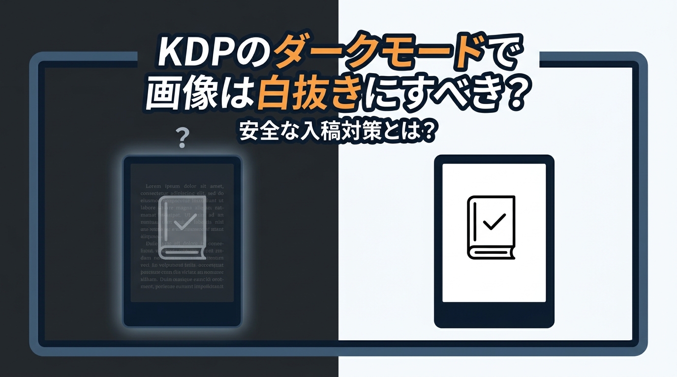 KDPのダークモードで画像は白抜きにすべき？安全な入稿対策とは？