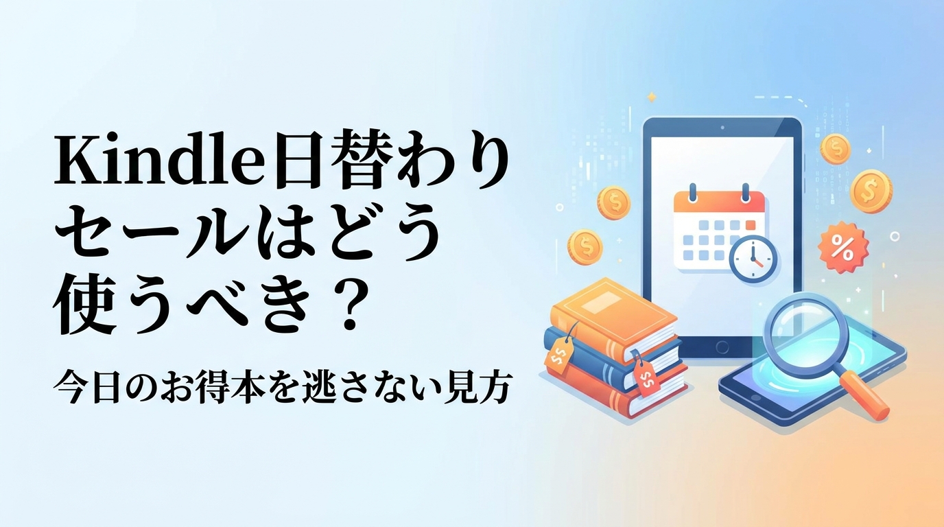 Kindle日替わりセールはどう使うべき?今日のお得本を逃さない見方