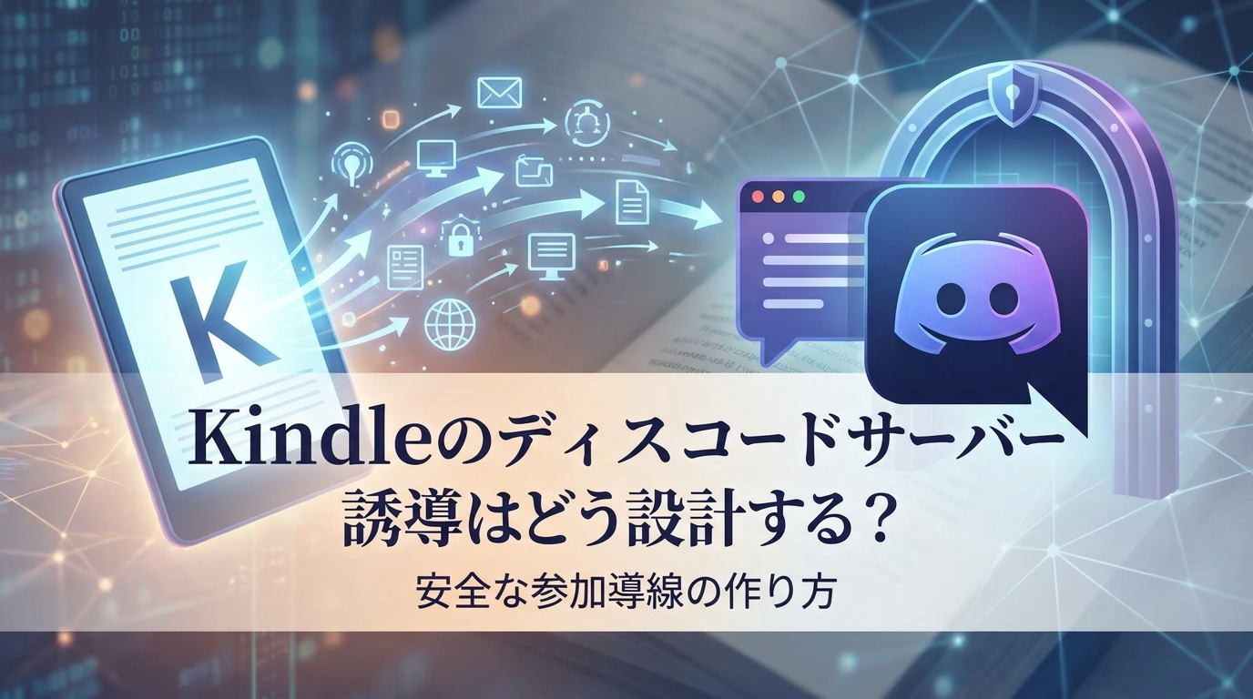 Kindleのディスコードサーバー誘導はどう設計する?安全な参加導線の作り方