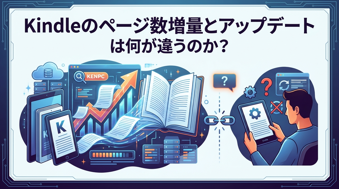 Kindleのページ数増量とアップデートは何が違うのか?