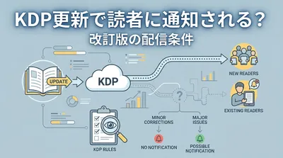 KDP更新で読者に通知される？改訂版の配信条件とは