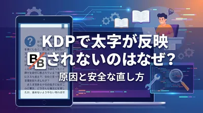 KDPで太字が反映されないのはなぜ？原因と安全な直し方