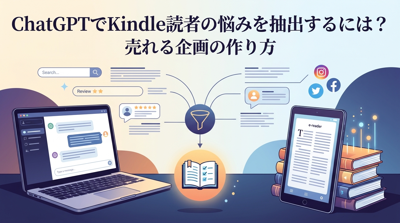 ChatGPTでKindle読者の悩みを抽出するには?売れる企画の作り方