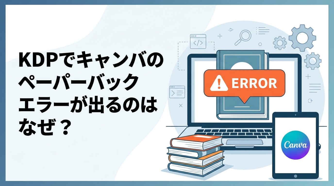 KDPでキャンバのペーパーバックエラーが出るのはなぜ？