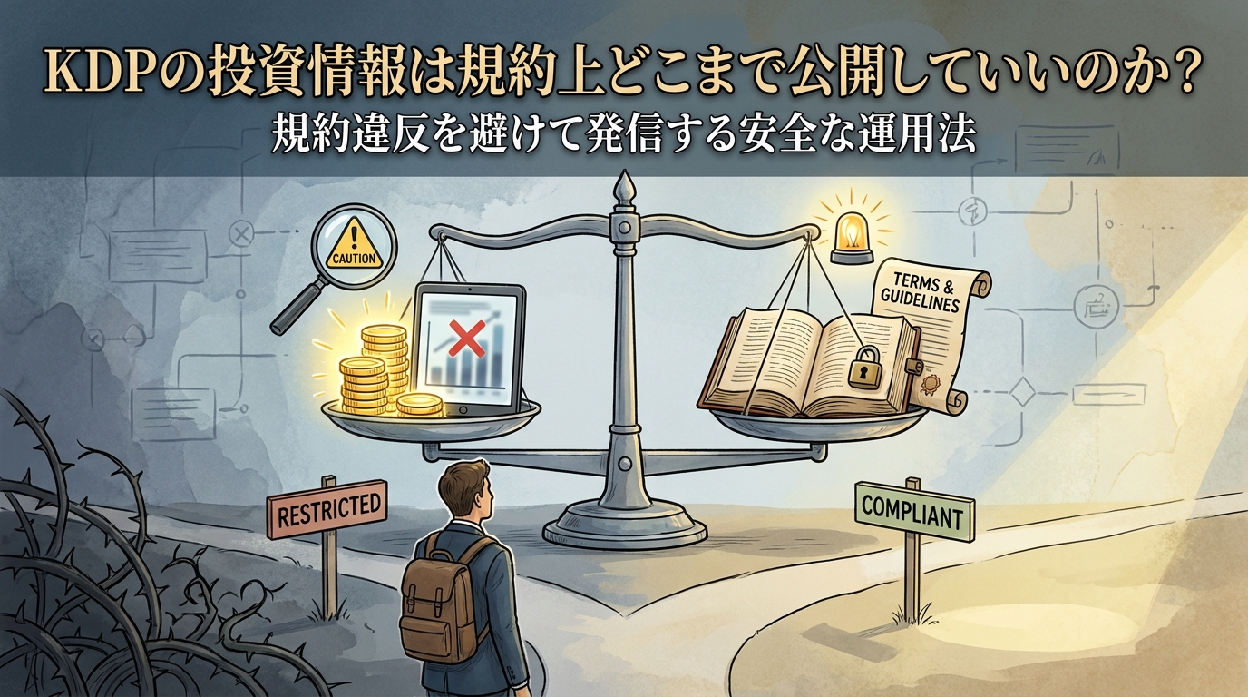 KDPの投資情報は規約上どこまで公開していいのか？