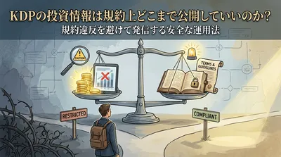 KDPの投資情報は規約上どこまで公開していいのか？