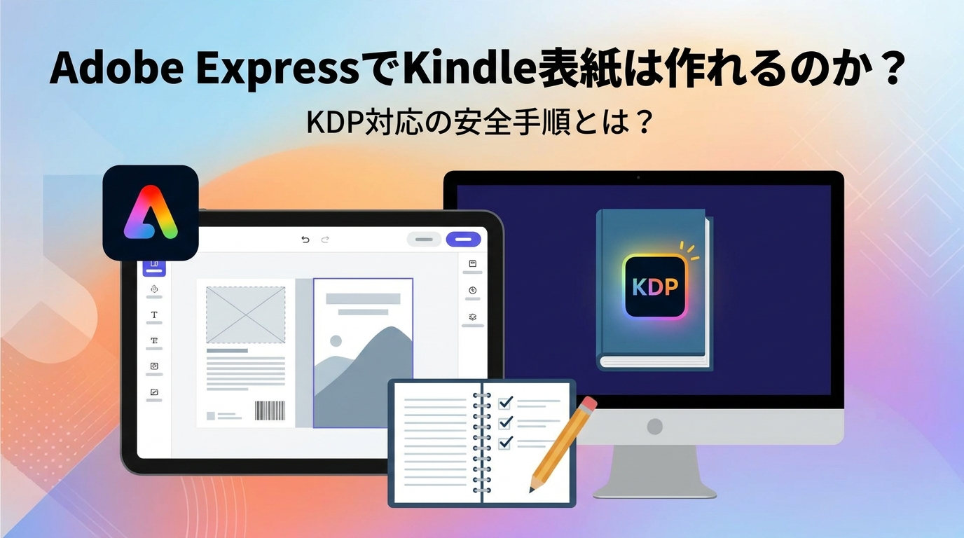 Adobe ExpressでKindle表紙は作れるのか?KDP対応の安全手順とは?