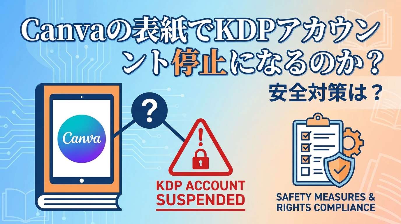 Canvaの表紙でKDPアカウント停止になるのか?安全対策は?