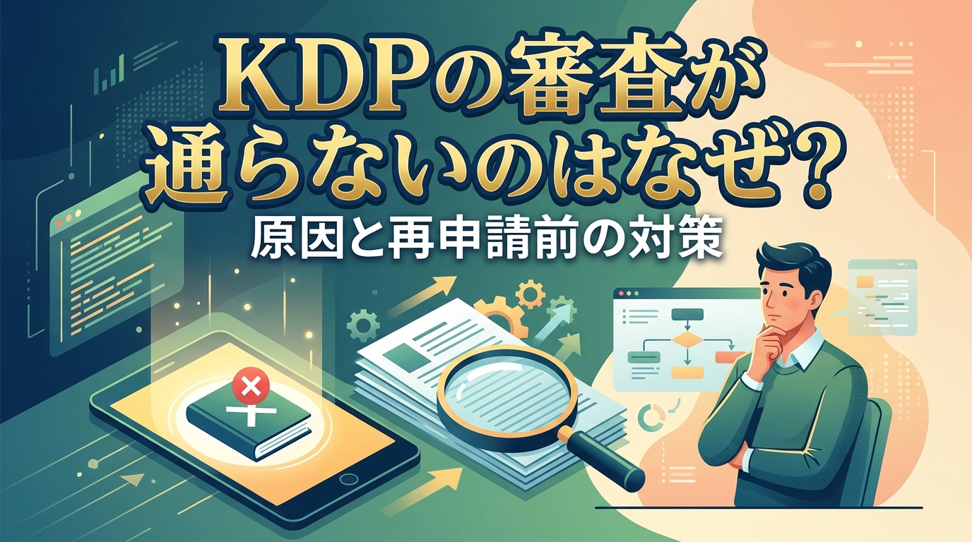 KDPの審査が通らないのはなぜ?原因と再申請前の対策